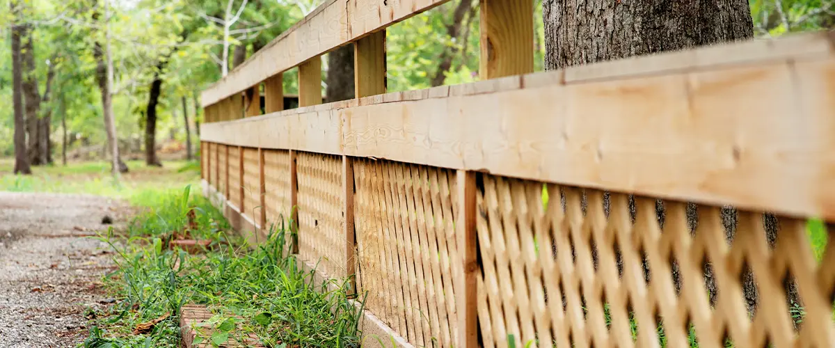 Wood Lattice Fence