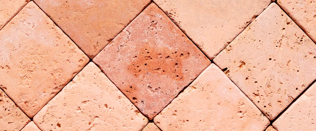 travertine patios close up eye birds view