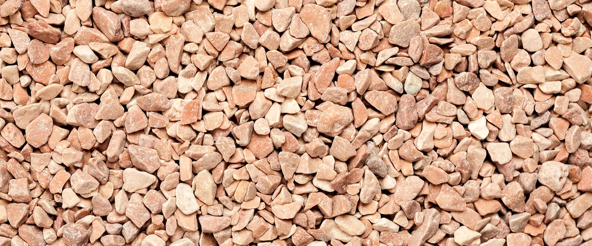 Closeup of pink gravel texture