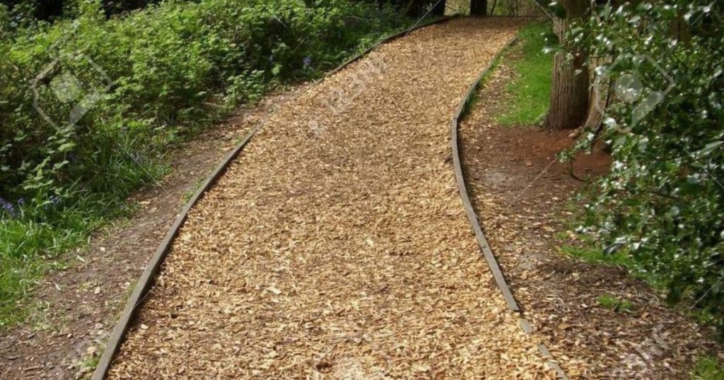 wood chip path