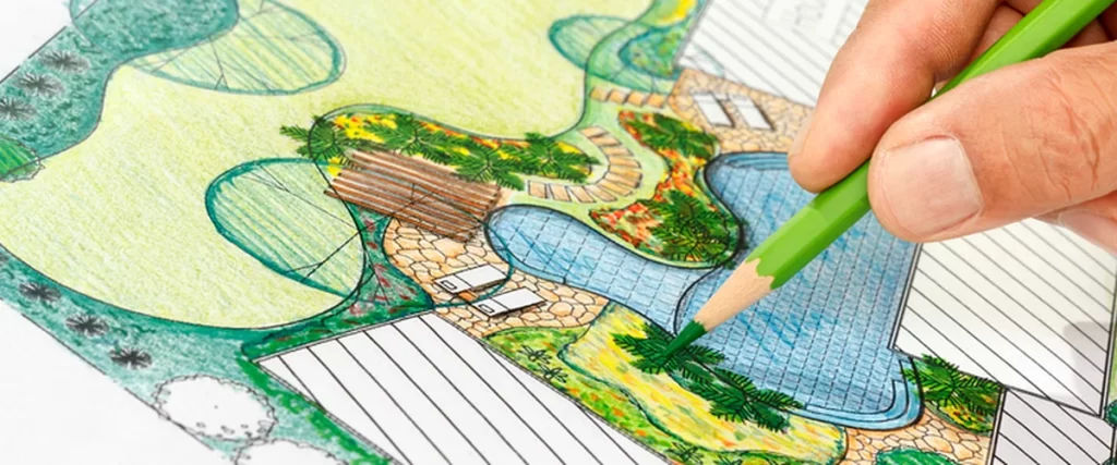 How to design a landscape plan professional landscape design blueprint with hand sketching detailed garden plan