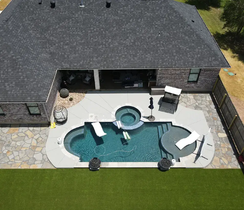 outdoor space with pool - legacy outdoor services - landscape design & landscape installation